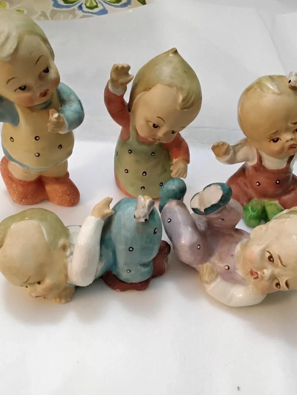 4007 Vintage 1950s Mid-Century Kewpie Style Piano BabysFigurine Set - Multicolor - Picture 1 of 16
